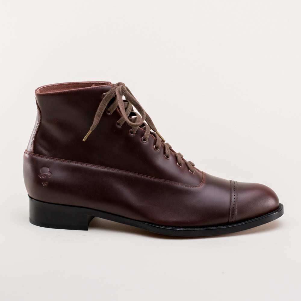 Noble Men's Vintage Lace-Up Boots (Cordovan)