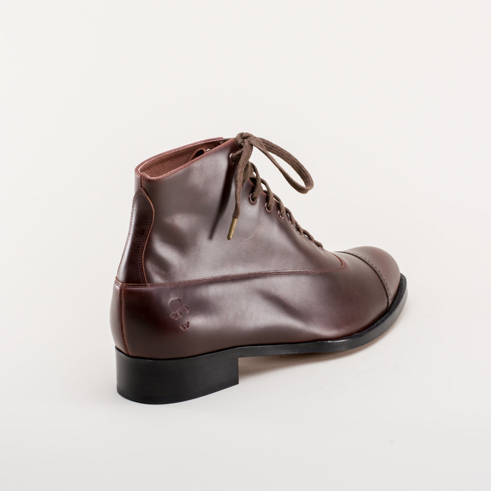 Noble Men's Vintage Lace-Up Boots (Cordovan)
