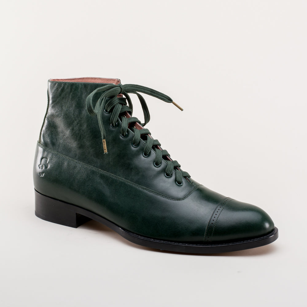 Noble Men's Vintage Lace-Up Boots (Green)
