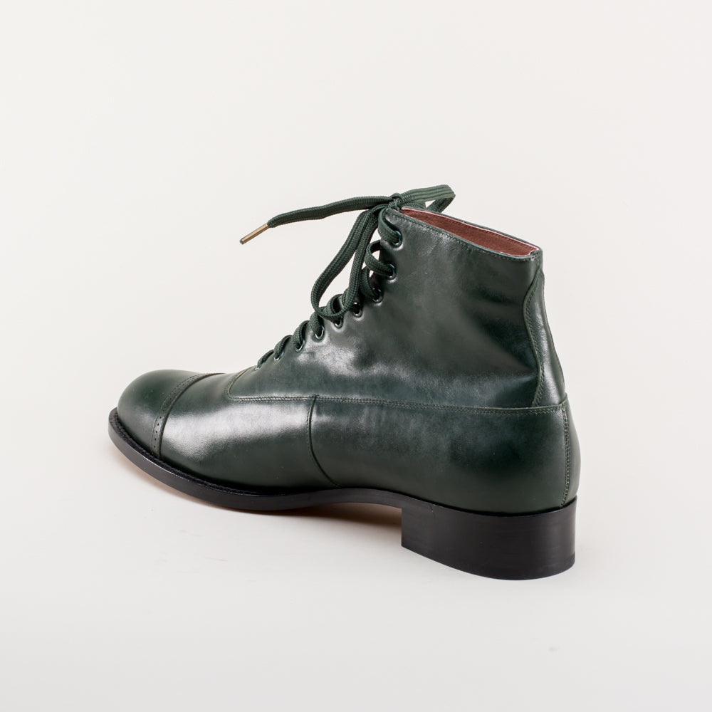 Noble Men's Vintage Lace-Up Boots (Green)